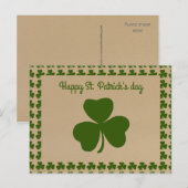 Happy St. Patrick's day - Patron Saint of Ireland Briefkaart (Voorkant / Achterkant)