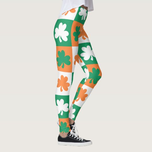 Happy St. Patrick's Day Pattern Leggings (Rechts)