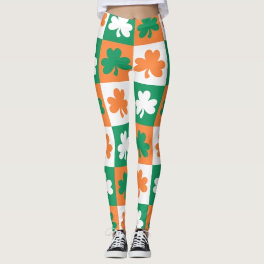 Happy St. Patrick's Day Pattern Leggings (Voorkant)