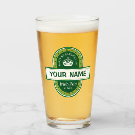 Happy St. Patrick's Day Personalized Beer Glass Glas