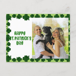 Happy St Patrick's Day Persoonlijke Familie Foto Feestdagenkaart
