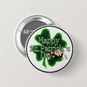 Happy St Patrick's Day - Pietje of Gold Ronde Button 5,7 Cm (Voorkant /achterkant)