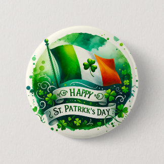 Happy St. Patrick's Day Pin Ronde Button 5,7 Cm