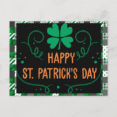 Happy St Patricks Day Pset Green Shamrock Briefkaart (Voorkant)