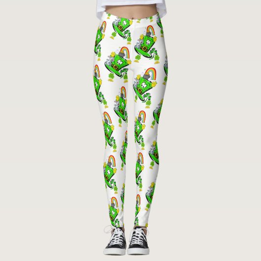 Happy St. Patrick's Day Rabbit Leggings (Devant)