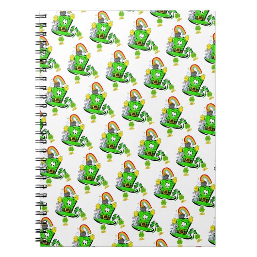 Happy St. Patrick's Day Rabbit Notebook Notitieboek (Voorkant)