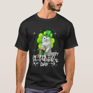 Happy St Patrick's Day Ragdoll Cat Shamrock Lucky T-shirt