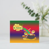 Happy St. Patrick's Day Rainbow Briefkaart (Staand voorkant)