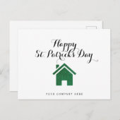 Happy St. Patrick's Day Realty House Briefkaart (Voorkant / Achterkant)