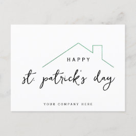 Happy St. Patrick's Day Realty House Briefkaart