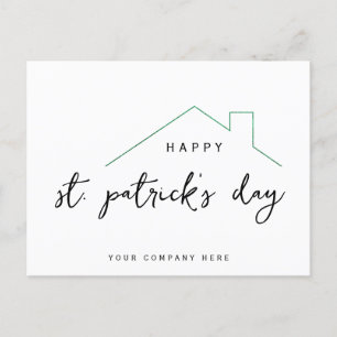 Happy St. Patrick's Day Realty House Briefkaart