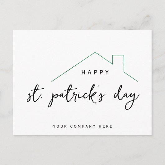 Happy St. Patrick's Day Realty House Briefkaart (Voorkant)