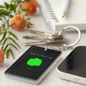 Happy St. Patrick's Day Rectangle Sleutelhanger (Voorkant Rechts)