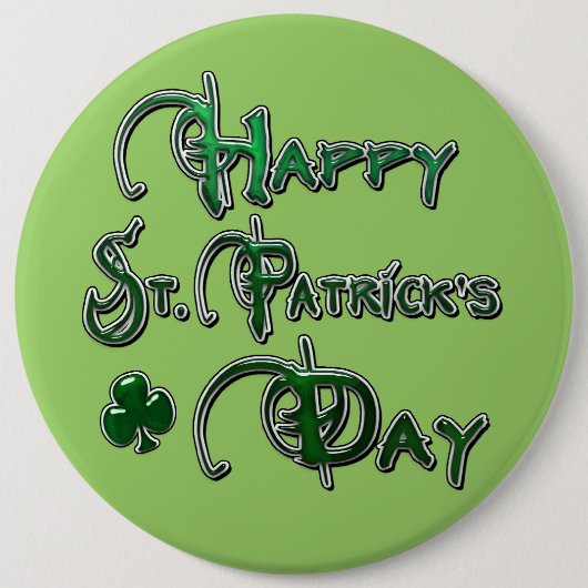 Happy St Patricks Day Ronde Button 6,0 Cm (Voorkant)