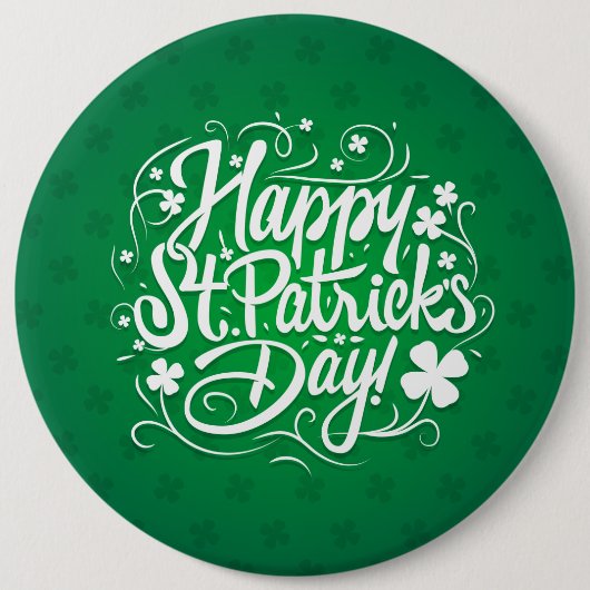 Happy St. Patrick's Day Ronde Button 6,0 Cm (Voorkant)