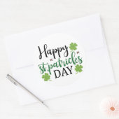Happy St Patrick's Day Ronde Sticker (Envelop)
