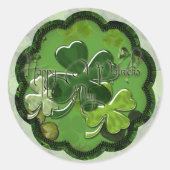Happy St. Patrick's Day Ronde Sticker (Voorkant)