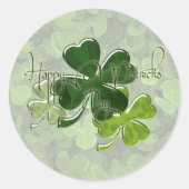 Happy St. Patrick's Day Ronde Sticker (Voorkant)