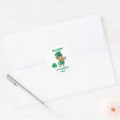 Happy St Patrick's Day Round Sticker (Enveloppe)