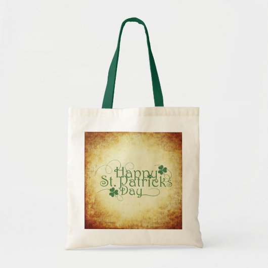 Happy St. Patrick's Day Rustic Tote Bag (Voorkant)