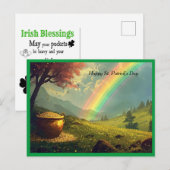 Happy St. Patrick's Day scene Feestdagenkaart (Voorkant / Achterkant)