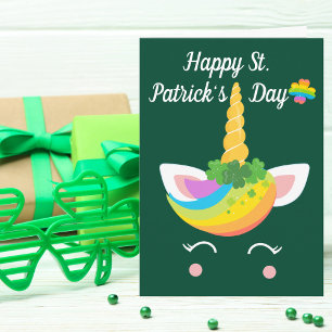 Happy St. Patricks Day Schattigee Eenhoorn  Kaart