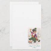  Happy St Patricks Day Shamrock Champagne Briefpapier (Voorkant / Achterkant)