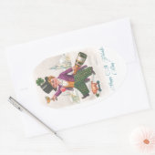  Happy St Patricks Day Shamrock Champagne Ovale Sticker (Envelop)