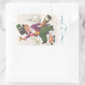  Happy St Patricks Day Shamrock Champagne Rechthoekige Sticker (Tas)