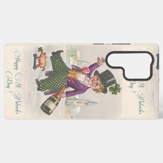 Happy St Patricks Day Shamrock Champagne Samsung Galaxy Hoesje (Achterkant horizontaal)