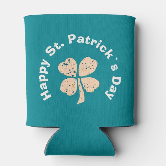Happy St. Patrick's Day Shamrock Clover Blikjeskoeler (Achterkant)