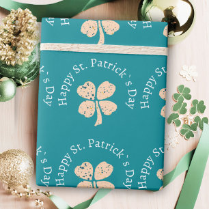 Happy St. Patrick's Day Shamrock Clover Cadeaupapier