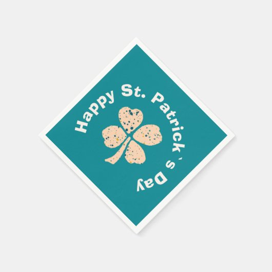 Happy St. Patrick's Day Shamrock Clover Servet (Hoek)