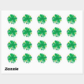 Happy St. Patrick's Day Shamrock Clover Stickers (Vel)