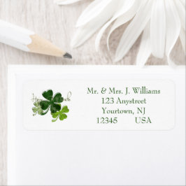 Happy St. Patrick's Day Shamrock Etiket