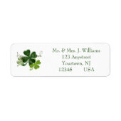 Happy St. Patrick's Day Shamrock  Etiket (Voorkant)