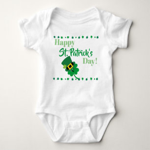 Happy St Patricks Day Shamrock Holiday Romper