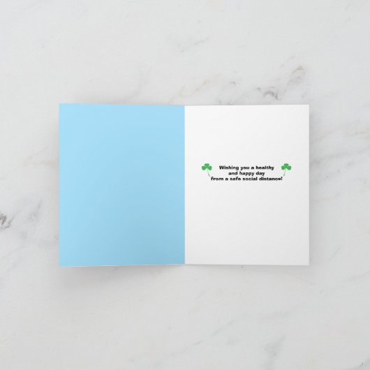 Happy St Patrick's Day Shamrock in gezichtsmasker  Feestdagen Kaart (Binnen)