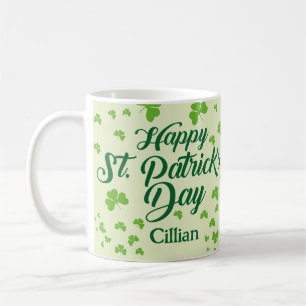 Happy St Patrick's Day Shamrock Koffiemok