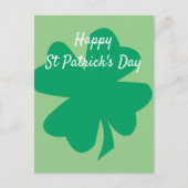 Happy St Patrick's Day Shamrock Leaf Irish Custom Briefkaart (Voorkant)