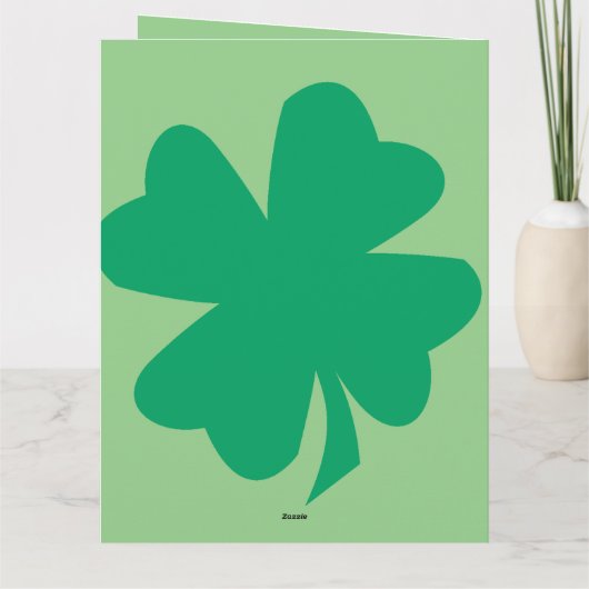 Happy St Patrick's Day Shamrock Leaf Irish Custom Kaart (Achterkant)