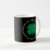 Happy St. Patrick's Day Shamrock Lucky Charm Koffiemok (Voorkant rechts)