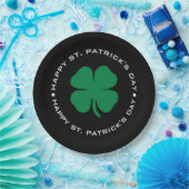 Happy St. Patrick's Day Shamrock Lucky Charm Papieren Bordje (Feest)