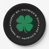 Happy St. Patrick's Day Shamrock Lucky Charm Papieren Bordje (Voorkant)