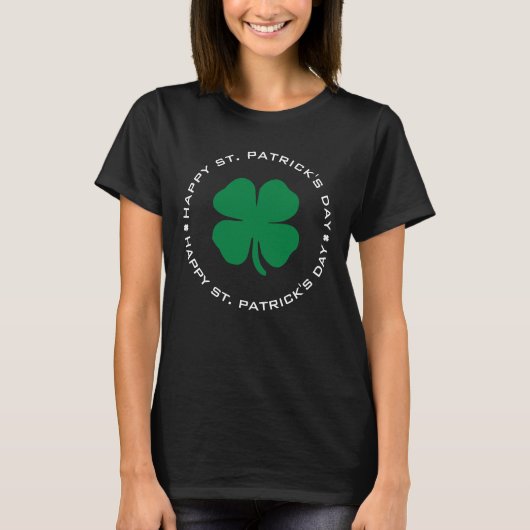 Happy St. Patrick's Day Shamrock Lucky Charm T-shirt (Voorkant)