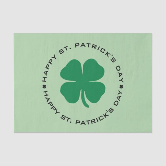 Happy St. Patrick's Day Shamrock Lucky Charm Tissuepapier (Voorkant)