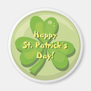 Happy St. Patrick's Day Shamrock Magneet