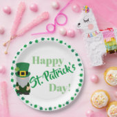 Happy St Patricks Day Shamrock Papieren Bordje (Feest)