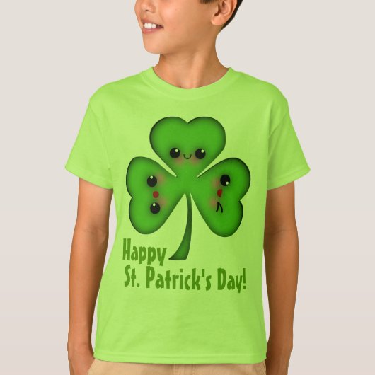 Happy St. Patrick's Day Shamrock T-shirt (Voorkant)