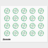 Happy St. Patrick's Day Shamrock Wreath Stickers (Vel)